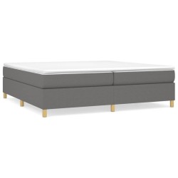 vidaXL Estructura de cama box spring tela gris oscuro 200x200 cm