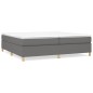 vidaXL Estructura de cama box spring tela gris oscuro 200x200 cm vidaXL Estructura de cama box spring tela gris oscuro 200x200 cm