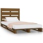 vidaXL Estructura de cama madera maciza pino marrón miel 100x200 cm vidaXL Estructura de cama madera maciza pino marrón miel 100x200 cm