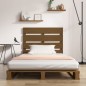 vidaXL Estructura de cama madera maciza pino marrón miel 100x200 cm vidaXL Estructura de cama madera maciza pino marrón miel 100x200 cm