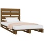 vidaXL Estructura de cama madera maciza pino marrón miel 100x200 cm vidaXL Estructura de cama madera maciza pino marrón miel 100x200 cm