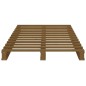 vidaXL Estructura de cama madera maciza pino marrón miel 100x200 cm vidaXL Estructura de cama madera maciza pino marrón miel 100x200 cm