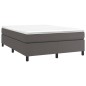 vidaXL Estructura de cama box spring cuero sintético gris 140x200 cm vidaXL Estructura de cama box spring cuero sintético gris 140x200 cm