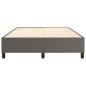 vidaXL Estructura de cama box spring cuero sintético gris 140x190 cm