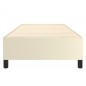vidaXL Estructura de cama box spring cuero sintético crema 80x200 cm