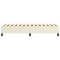 vidaXL Estructura de cama box spring cuero sintético crema 80x200 cm