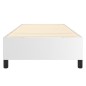 vidaXL Estructura de cama box spring cuero sintético blanco 90x190 cm