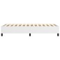 vidaXL Estructura de cama box spring cuero sintético blanco 90x190 cm