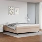 vidaXL Estructura cama box spring cuero sintético capuchino 200x200 cm vidaXL Estructura cama box spring cuero sintético capuchino 200x200 cm