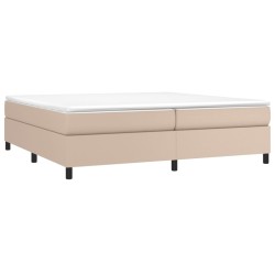 vidaXL Estructura cama box spring cuero sintético capuchino 200x200 cm