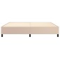 vidaXL Estructura cama box spring cuero sintético capuchino 200x200 cm vidaXL Estructura cama box spring cuero sintético capuchino 200x200 cm