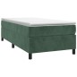 vidaXL Estructura de cama box spring terciopelo verde oscuro 90x190 cm vidaXL Estructura de cama box spring terciopelo verde oscuro 90x190 cm