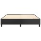 vidaXL Estructura de cama box spring cuero sintético negro 160x200 cm