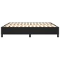 vidaXL Estructura de cama box spring cuero sintético negro 160x200 cm