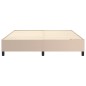 vidaXL Estructura cama box spring cuero sintético capuchino 160x200 cm vidaXL Estructura cama box spring cuero sintético capuchino 160x200 cm