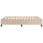 vidaXL Estructura cama box spring cuero sintético capuchino 160x200 cm vidaXL Estructura cama box spring cuero sintético capuchino 160x200 cm