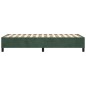vidaXL Estructura de cama box spring terciopelo verde oscuro 80x200 cm