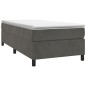 vidaXL Estructura de cama box spring terciopelo gris oscuro 80x200 cm
