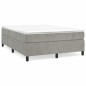 vidaXL Estructura de cama box spring terciopelo gris claro 140x190 cm vidaXL Estructura de cama box spring terciopelo gris claro 140x190 cm