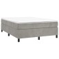 vidaXL Estructura de cama box spring terciopelo gris claro 140x190 cm vidaXL Estructura de cama box spring terciopelo gris claro 140x190 cm