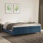 vidaXL Estructura de cama box spring terciopelo azul oscuro 200x200 cm