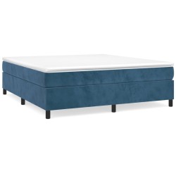 vidaXL Estructura de cama box spring terciopelo azul oscuro 200x200 cm