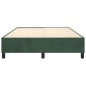 vidaXL Estructura de cama box spring terciopelo verde oscuro 140x200cm