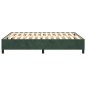 vidaXL Estructura de cama box spring terciopelo verde oscuro 140x200cm