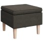 vidaXL Sillón con patas mecedoras y taburete de tela gris oscuro vidaXL Sillón con patas mecedoras y taburete de tela gris oscuro