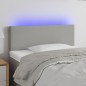 vidaXL Cabecero con LED de tela gris claro 100x5x78/88 cm vidaXL Cabecero con LED de tela gris claro 100x5x78/88 cm