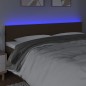 vidaXL Cabecero con LED de tela marrón oscuro 200x5x78/88 cm vidaXL Cabecero con LED de tela marrón oscuro 200x5x78/88 cm