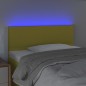 vidaXL Cabecero con LED de tela verde 100x5x78/88 cm