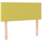vidaXL Cabecero con LED de tela verde 100x5x78/88 cm