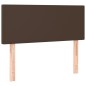 vidaXL Cabecero con LED cuero sintético marrón 90x5x78/88 cm