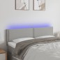 vidaXL Cabecero con LED de tela gris claro 144x5x78/88 cm vidaXL Cabecero con LED de tela gris claro 144x5x78/88 cm