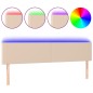 vidaXL Cabecero con LED cuero sintético color capuchino 180x5x78/88 cm vidaXL Cabecero con LED cuero sintético color capuchino 180x5x78/88 cm