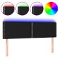 vidaXL Cabecero con LED de tela negro 144x5x78/88 cm vidaXL Cabecero con LED de tela negro 144x5x78/88 cm