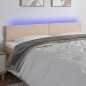 vidaXL Cabecero con LED cuero sintético color capuchino 200x5x78/88 cm vidaXL Cabecero con LED cuero sintético color capuchino 200x5x78/88 cm