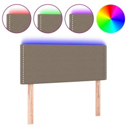vidaXL Cabecero con LED de tela gris taupe 100x5x78/88 cm