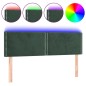 vidaXL Cabecero con LED de terciopelo gris oscuro 144x5x78/88 cm
