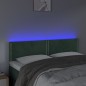 vidaXL Cabecero con LED de terciopelo gris oscuro 144x5x78/88 cm
