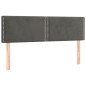 vidaXL Cabecero con LED de terciopelo gris oscuro 144x5x78/88 cm vidaXL Cabecero con LED de terciopelo gris oscuro 144x5x78/88 cm