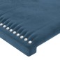 vidaXL Cabecero con LED de terciopelo azul oscuro 200x5x78/88 cm