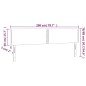vidaXL Cabecero con LED de terciopelo azul oscuro 200x5x78/88 cm