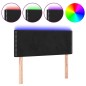 vidaXL Cabecero con LED de terciopelo negro 100x5x78/88 cm vidaXL Cabecero con LED de terciopelo negro 100x5x78/88 cm