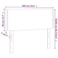 vidaXL Cabecero con LED de terciopelo negro 100x5x78/88 cm vidaXL Cabecero con LED de terciopelo negro 100x5x78/88 cm