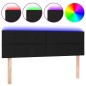 vidaXL Cabecero con LED de tela negro 144x5x78/88 cm vidaXL Cabecero con LED de tela negro 144x5x78/88 cm