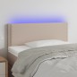 vidaXL Cabecero con LED cuero sintético color capuchino 80x5x78/88 cm vidaXL Cabecero con LED cuero sintético color capuchino 80x5x78/88 cm