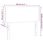 vidaXL Cabecero con LED cuero sintético color capuchino 80x5x78/88 cm vidaXL Cabecero con LED cuero sintético color capuchino 80x5x78/88 cm