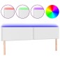 vidaXL Cabecero con LED cuero sintético blanco 180x5x78/88 cm vidaXL Cabecero con LED cuero sintético blanco 180x5x78/88 cm